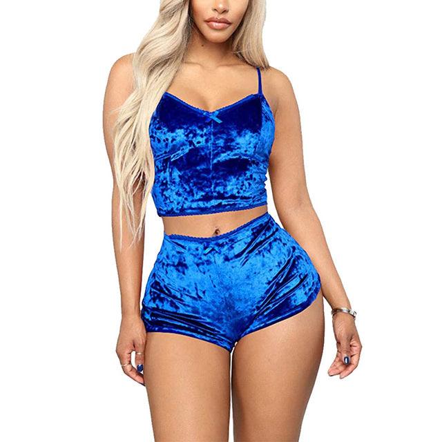 Ladies Satin Pajama Set - Capesy