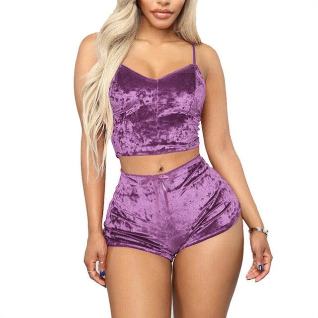 Ladies Satin Pajama Set - Capesy