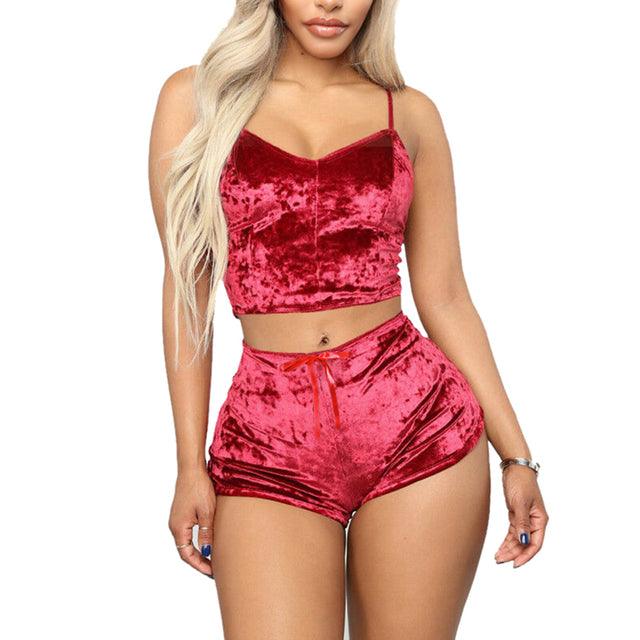 Ladies Satin Pajama Set - Capesy
