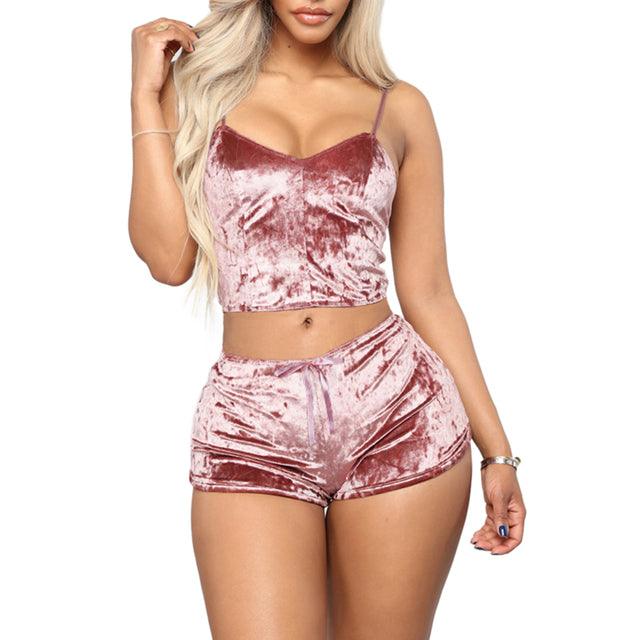 Ladies Satin Pajama Set - Capesy