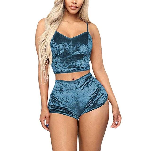 Ladies Satin Pajama Set - Capesy
