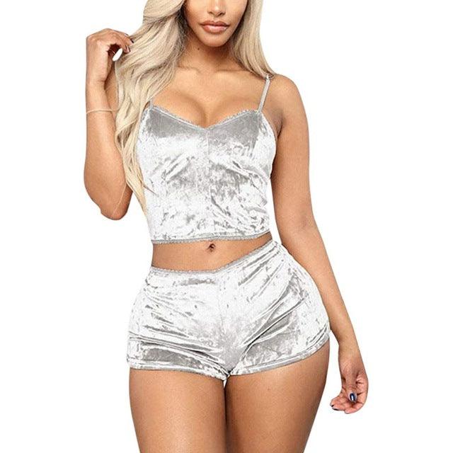 Ladies Satin Pajama Set - Capesy