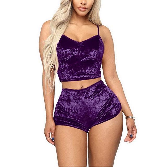 Ladies Satin Pajama Set - Capesy