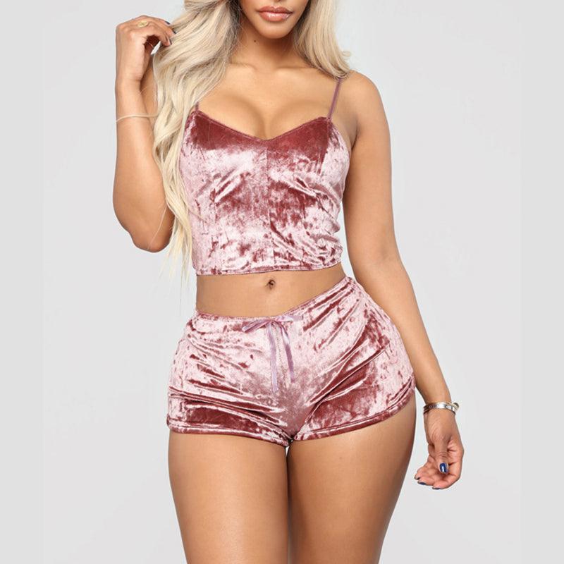 Ladies Satin Pajama Set - Capesy