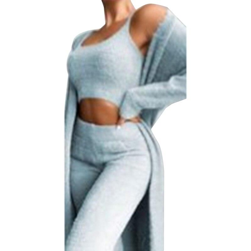 Cardigan Trousers Pajama Set - Capesy