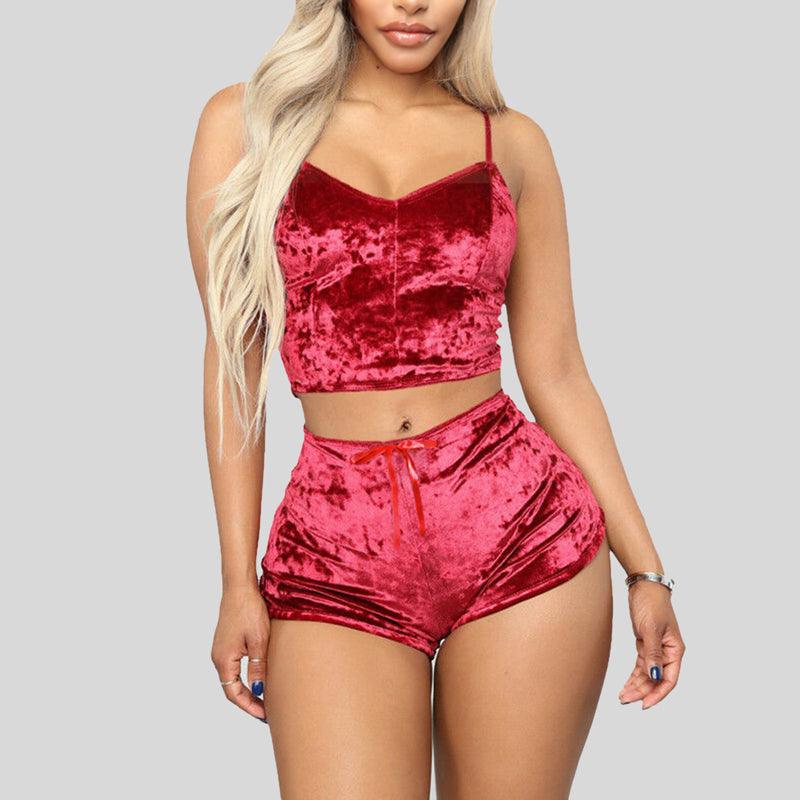 Ladies Satin Pajama Set - Capesy