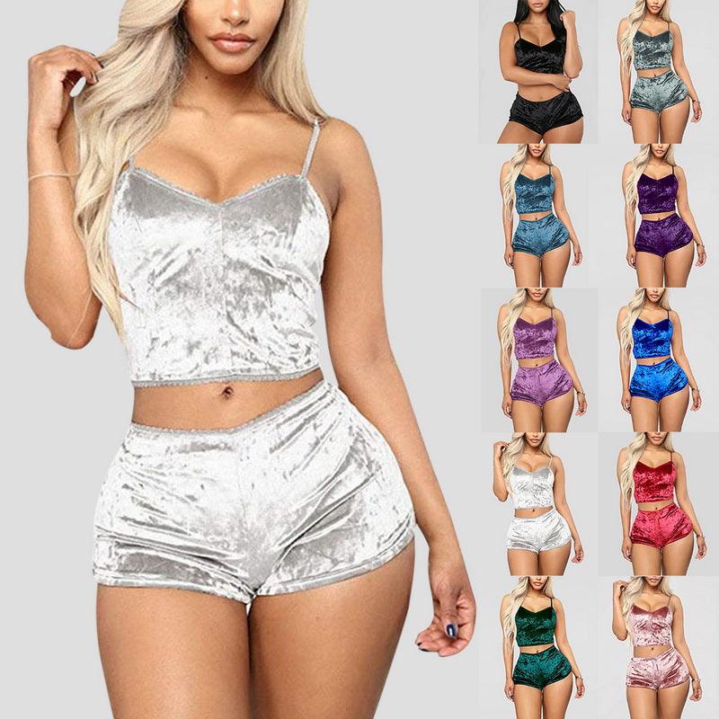 Ladies Satin Pajama Set - Capesy