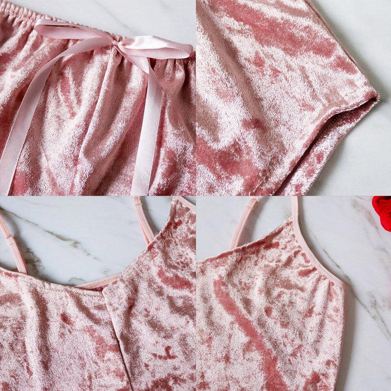 Ladies Satin Pajama Set - Capesy